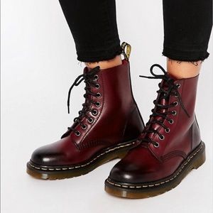 Dr. Martens Burgundy Combat Boots